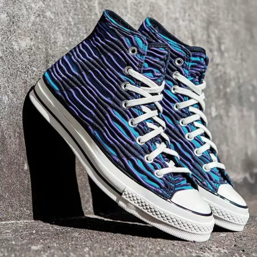 Alternative view of Giày Converse Chuck 70 High 'Vibrant Knit Ocean Depths' 168757C