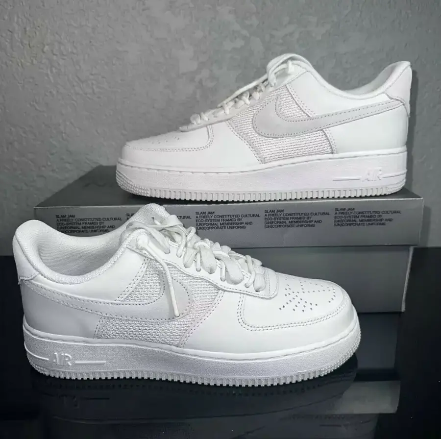 Giày Nike Slam Jam x Air Force 1 Low 'Triple White' DX5590-100 - Ảnh 8