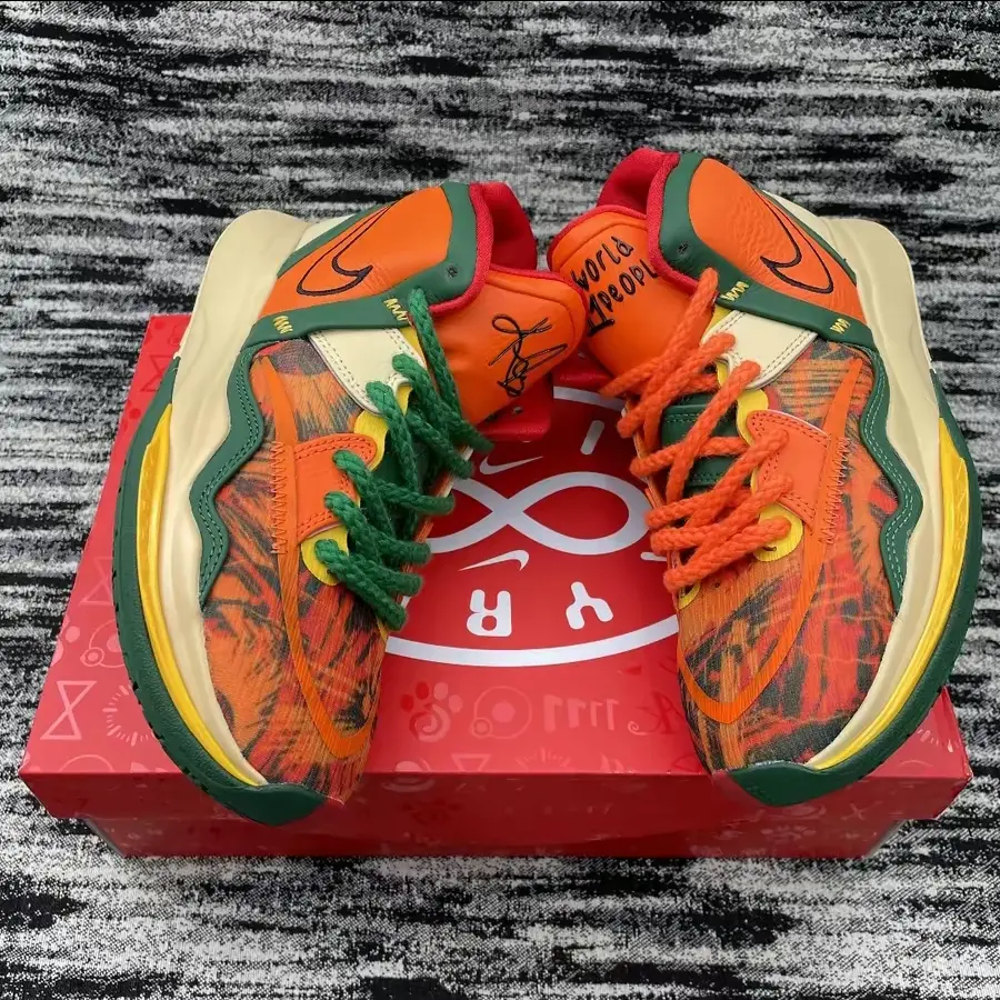 Giày Nike Kyrie Infinity GS '1 World 1 People Orange' DD0334-800 - Ảnh 4