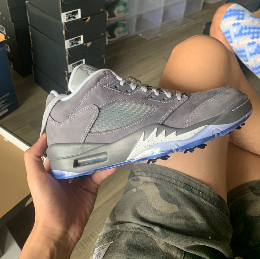 Giày Nike Air Jordan 5 Low Golf 'Wolf Grey' CU4523-005 - Ảnh 2