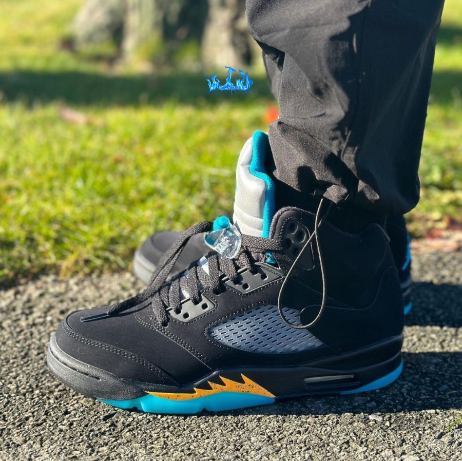 Giày Nike Air Jordan 5 Retro GS 'Aqua' 440888-047 - Ảnh 3