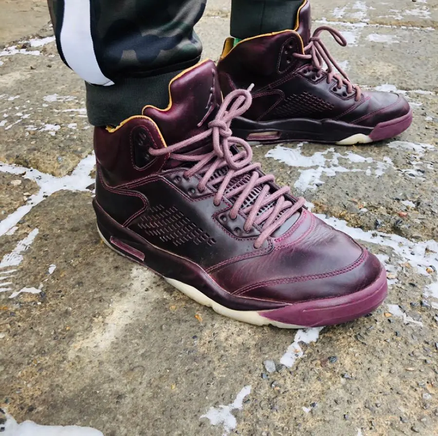 Alternative view of Giày Nike Jordan 5 Retro Premium 'Wine' 881432-612