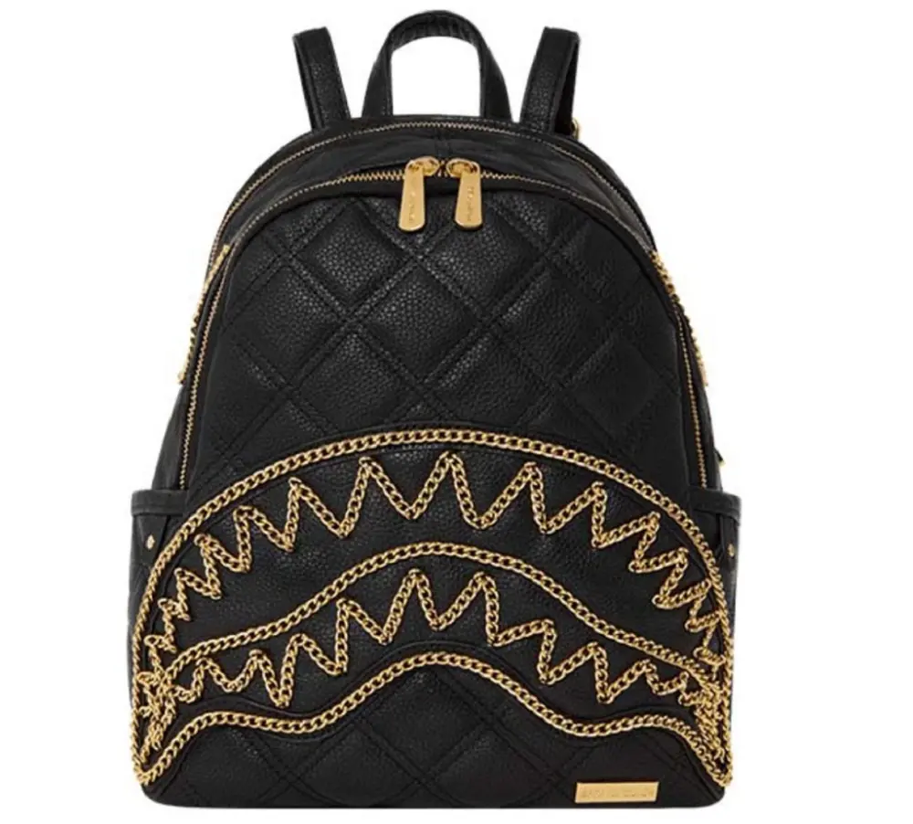 Balo Sprayground Chain Shark Mouth 'Black Gold' W0815708