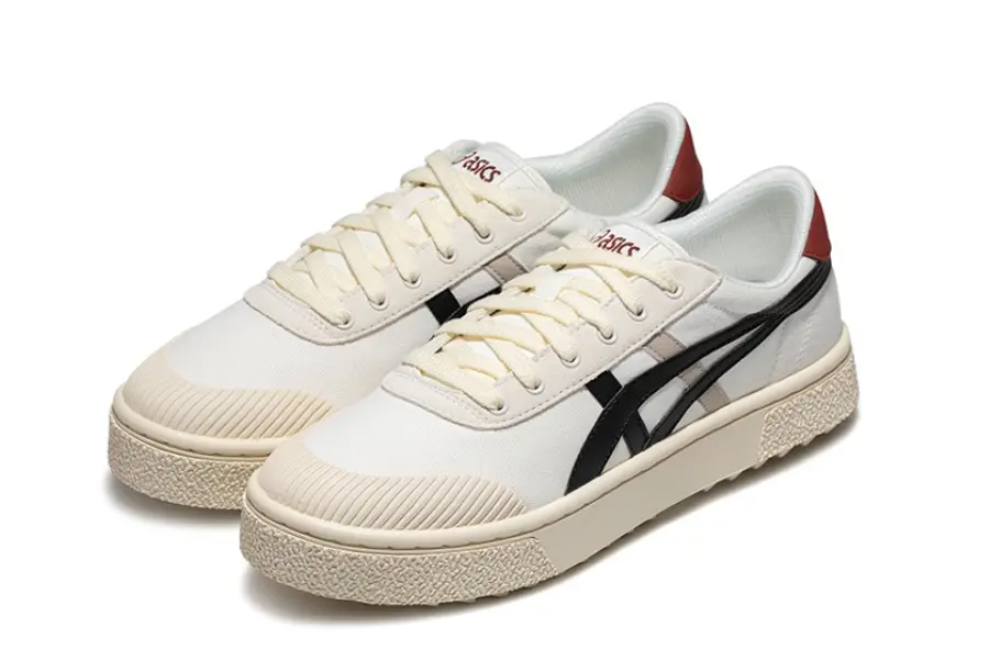 Alternative view of Giày Asics Court Trail 'White Black' 1203A146-104