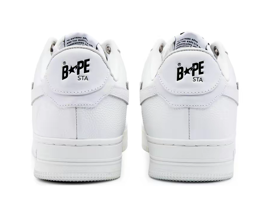 Giày Bape A Bathing Ape Bape Sta 'Triple White' 1J30-191-013 - Ảnh 3