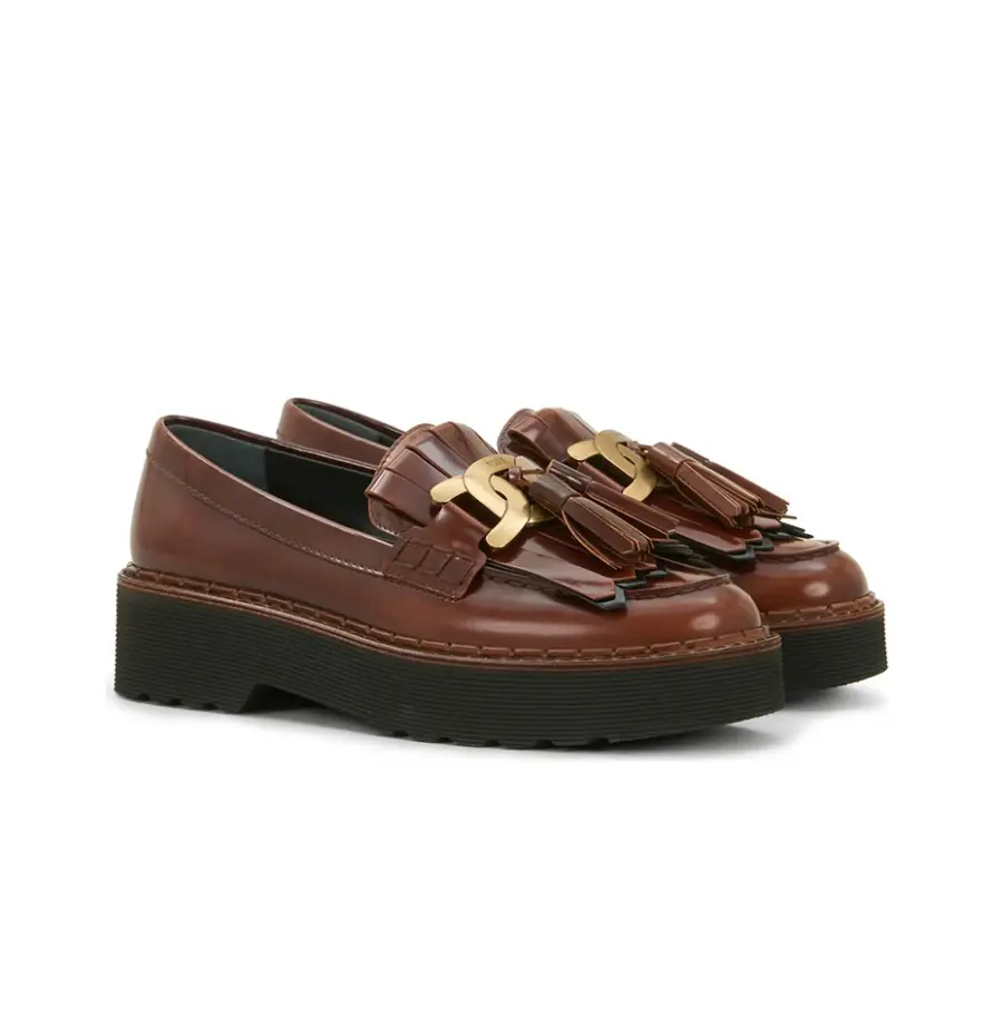 Giày Tod’s KATE LOAFERS IN LEATHER IN BROWN XXW80C0DF40SHAYX01 - Ảnh 3