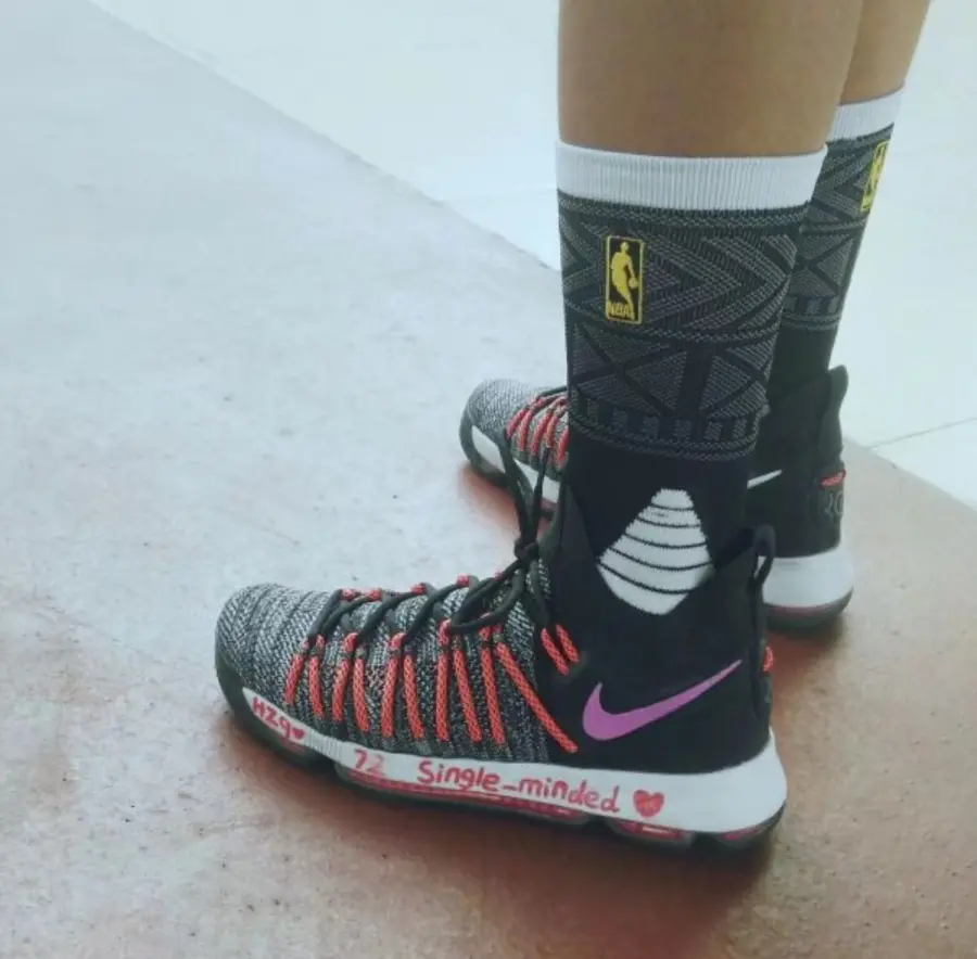 Alternative view of Giày Nike KD 9 Elite 'Dark Grey Hyper Orange' 878637-010