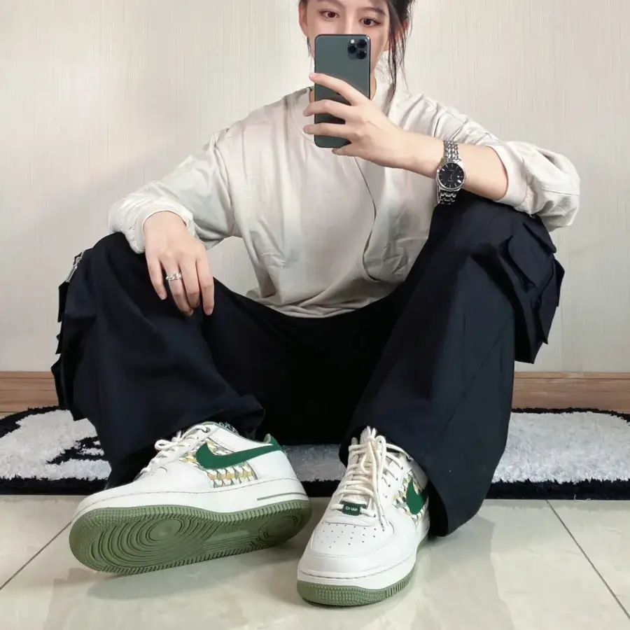 Giày Nike Air Force 1 Low ‘White Green’ FN0369-100 - Ảnh 3