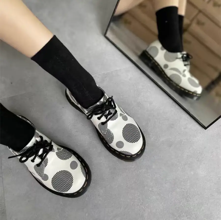 Giày Dr.Martens 1461Polka Dot Smooth 'White Black' 26877101 - Ảnh 4