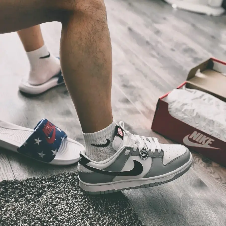 Giày Nike Dunk Low Retro SE Jackpot 'Grey Fog' DR9654-001 - Ảnh 8