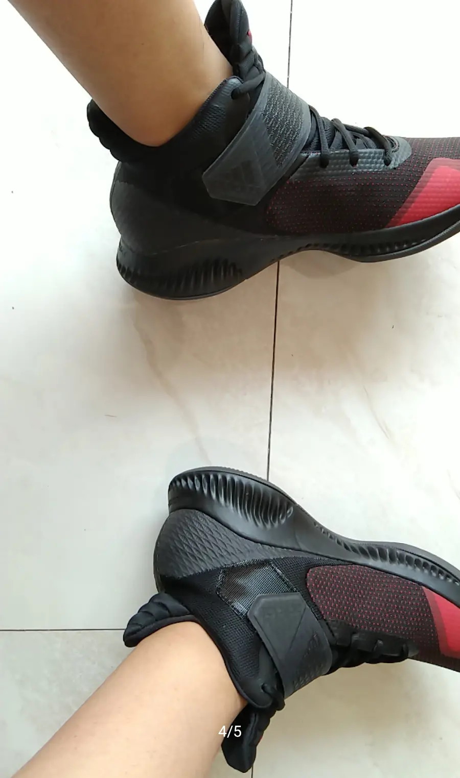Alternative view of Giày Adidas Explosive Bounce 'Black Red' BB7301