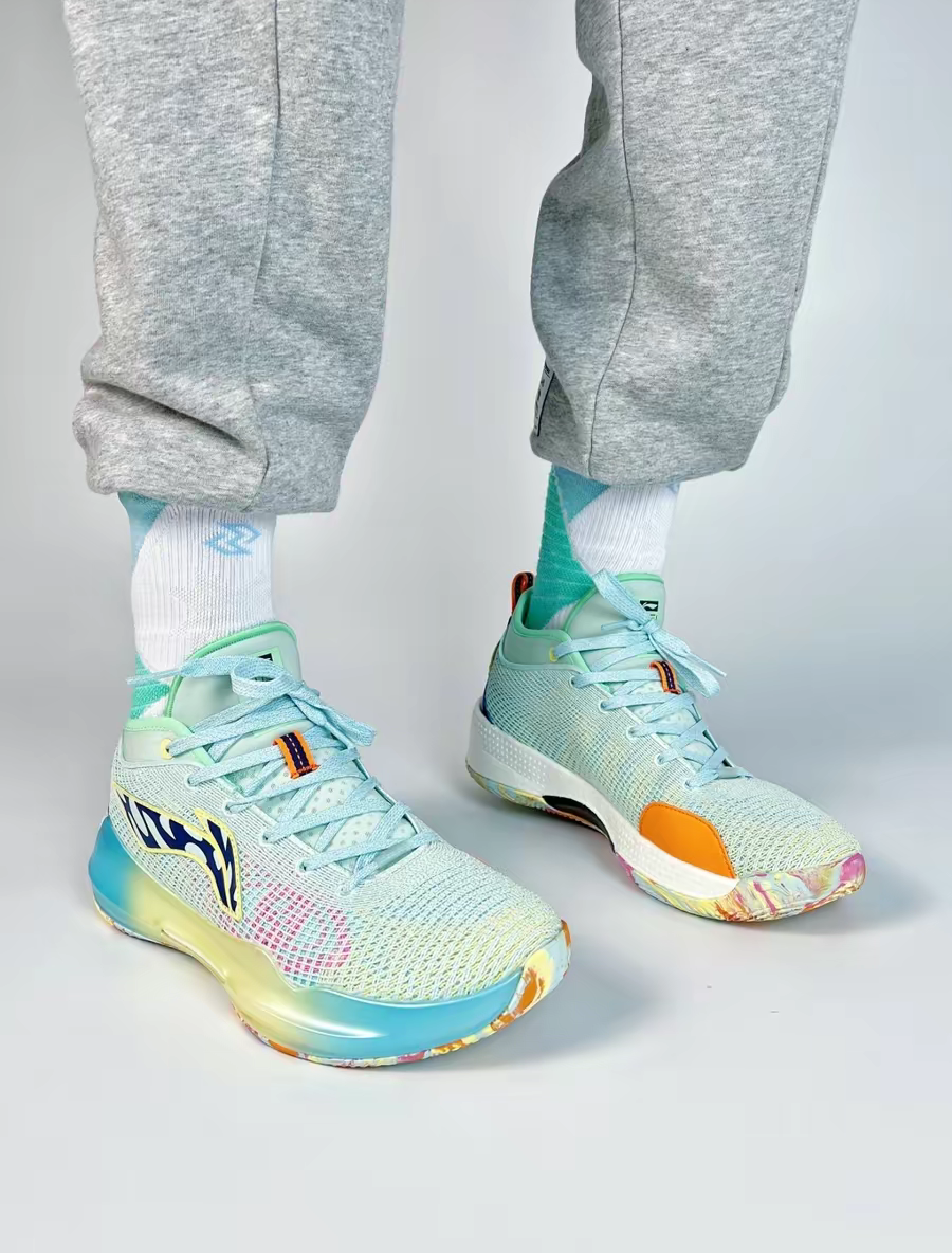 Giày Ling Water Wave Green Support Stable Practical ABAQ013-17 - Ảnh 6