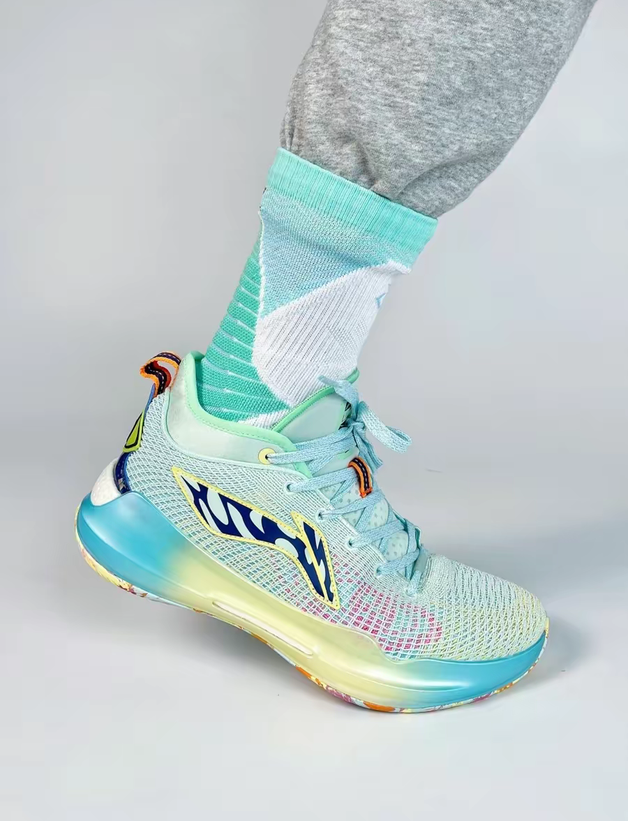 Giày Ling Water Wave Green Support Stable Practical ABAQ013-17 - Ảnh 4