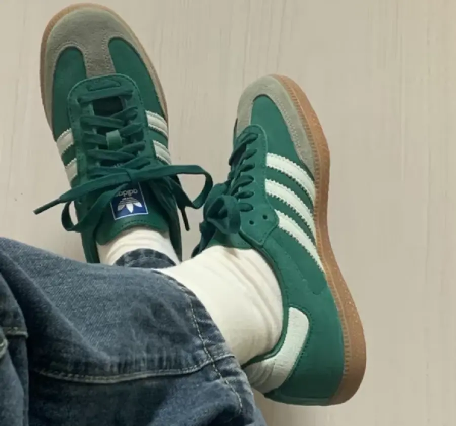 Giày Adidas Samba OG ‘Green Gum Grey Toe’ ID2054 - Ảnh 7