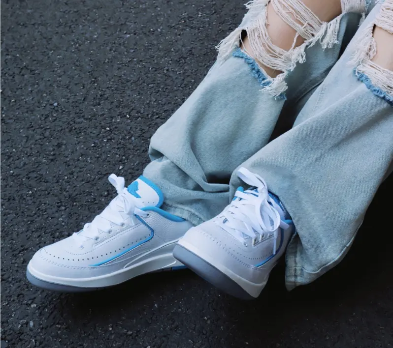 Giày Nike Jordan 2 Retro Low UNC (GS) Kids FJ6869-104 - Ảnh 8