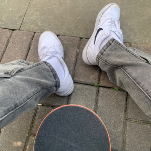 Alternative view of Giày Nike Chron 2 Canvas SB ‘White Black’ DM3494-100