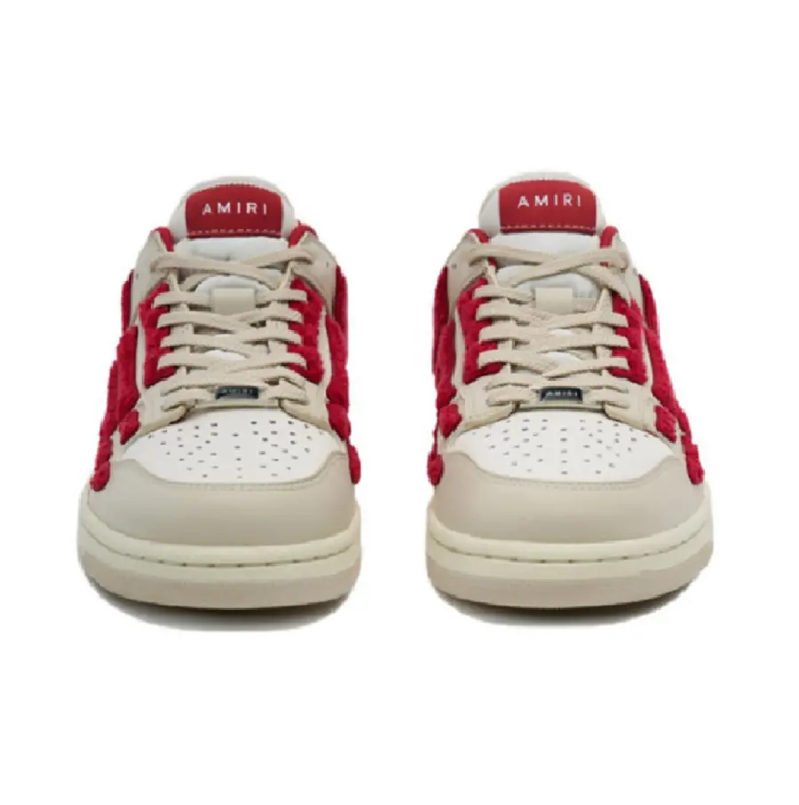 Giày Amiri Skel Top Low ‘White Red Chenille’ PF23MFS008-610 - Ảnh 3