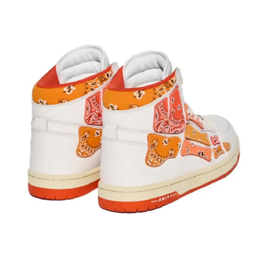Giày Amiri Skel Top Hi ‘Bandana White Orange’ PS22MFS016-665 - Ảnh 3