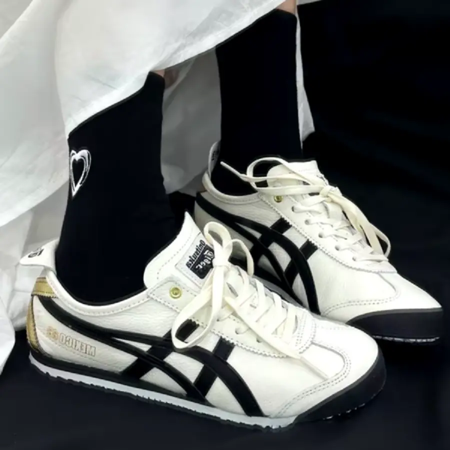 Giày Onitsuka Tiger Mexico 66 ‘Cream Black’ 1183B493-100 - Ảnh 4