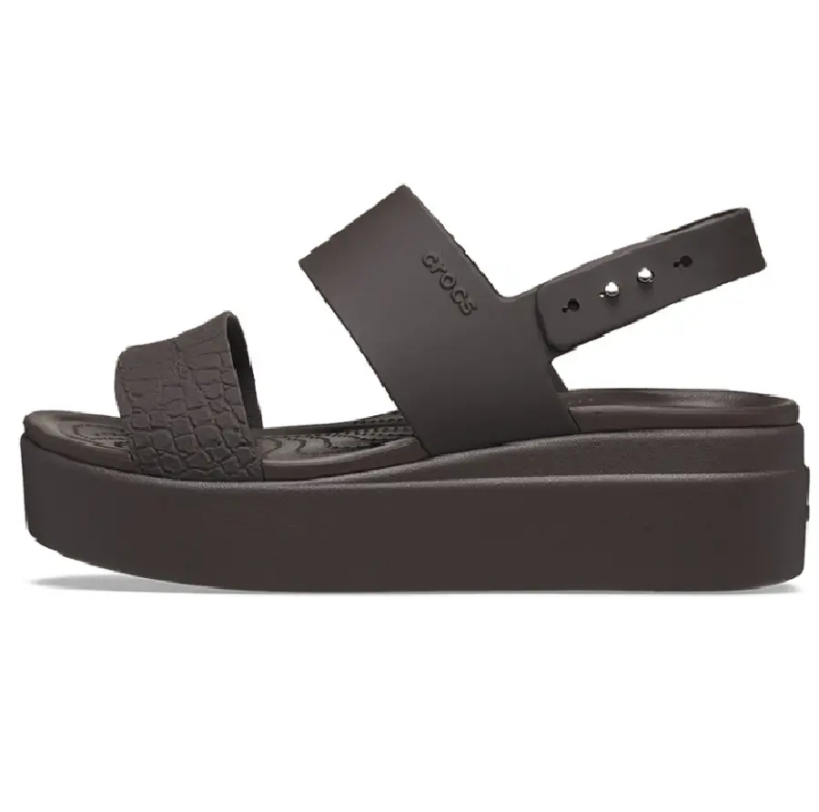 Alternative view of Dép Crocs Brooklyn Croco Low Espresso Sandal 208585-206