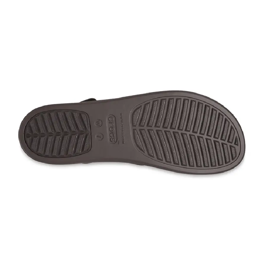Dép Crocs Brooklyn Croco Low Espresso Sandal 208585-206 - Ảnh 4