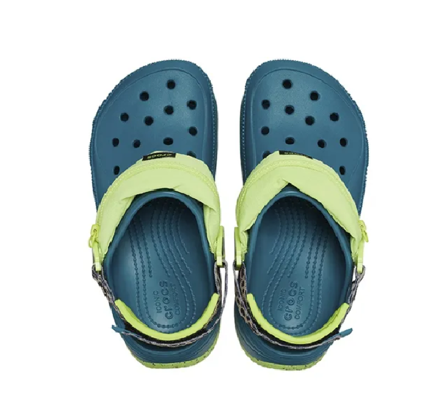 Dép Crocs Classic Hiker Xscape Print Green 208605-9DB - Ảnh 3