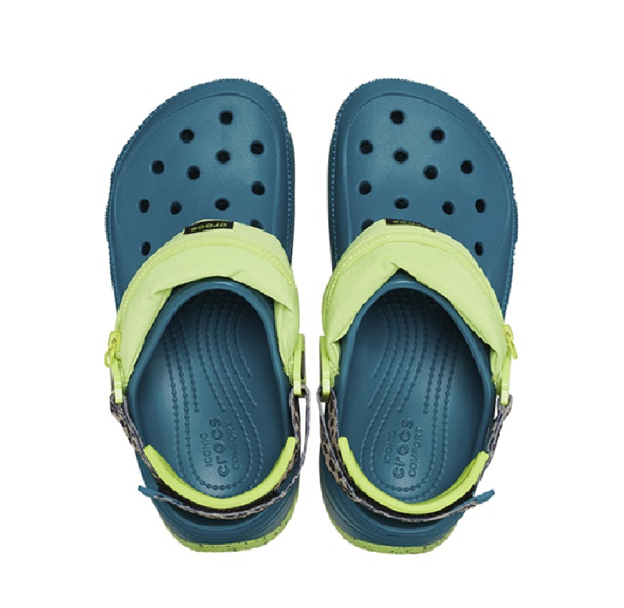 Dép Crocs Classic Hiker Xscape Print Green 208605-9DB - Ảnh 7