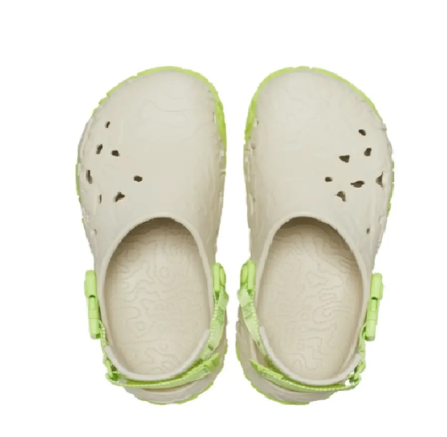 Alternative view of Dép Crocs All-Terrain Atlas Clogs 'Bone / Limeade' 208391-2BZ