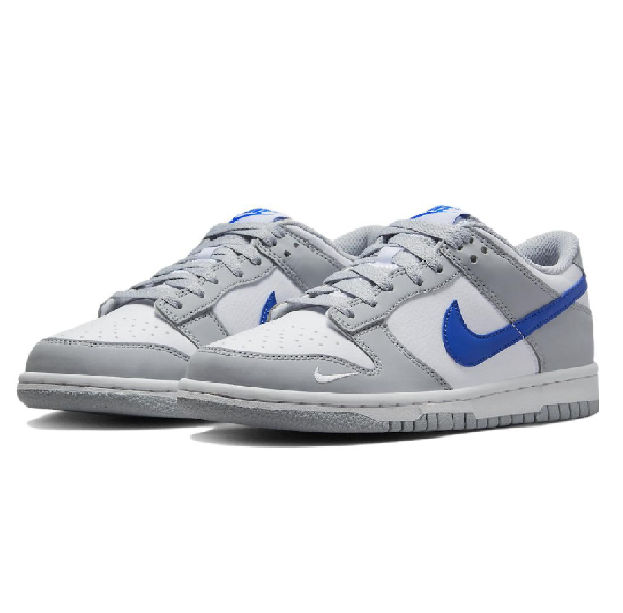 Giày Nike Dunk Low GS "Grey/White/Royal" FN3878-001 - Ảnh 6
