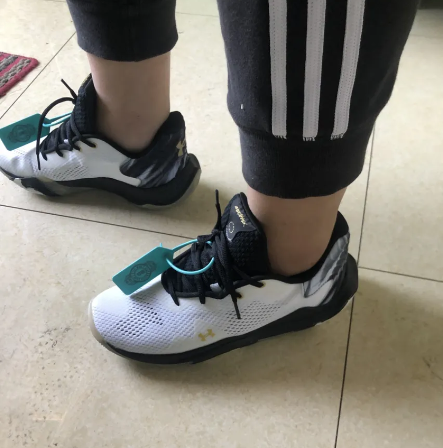 Giày Under Armour Spawn 4 'Printed - White Black' 3025345-100 - Ảnh 5