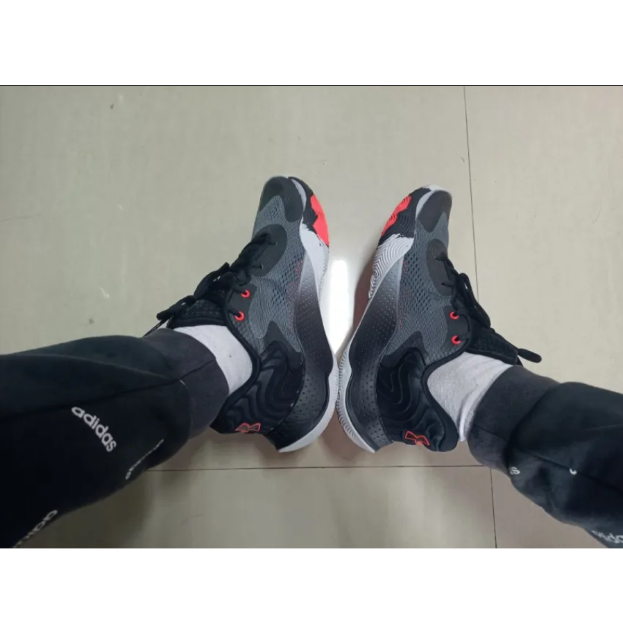 Giày Under Armour Spawn 4 'Pitch Grey Black' 3024971-100 - Ảnh 4