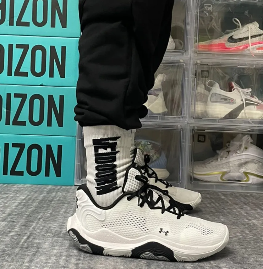 Giày Under Armour Spawn 4 'White Metallic Silver' 3024971-102 - Ảnh 5