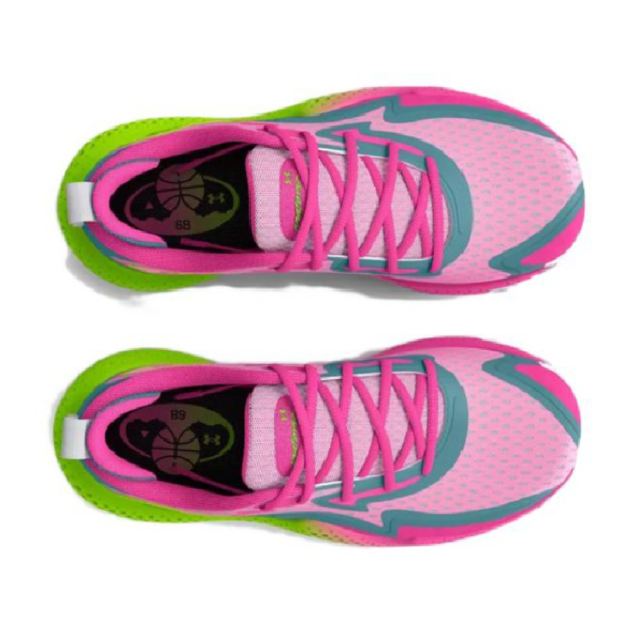 Giày Under Armour Spawn 5 'White Lime Pink' 3026285-100 - Ảnh 3
