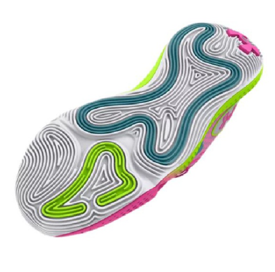 Giày Under Armour Spawn 5 'White Lime Pink' 3026285-100 - Ảnh 4