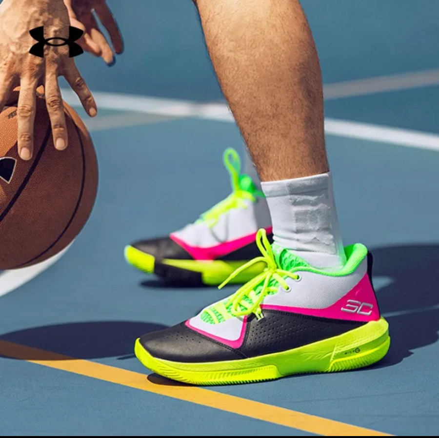 Giày Under Armour SC 3Zero 4 'White High-Vis Yellow' 3023917-102 - Ảnh 4