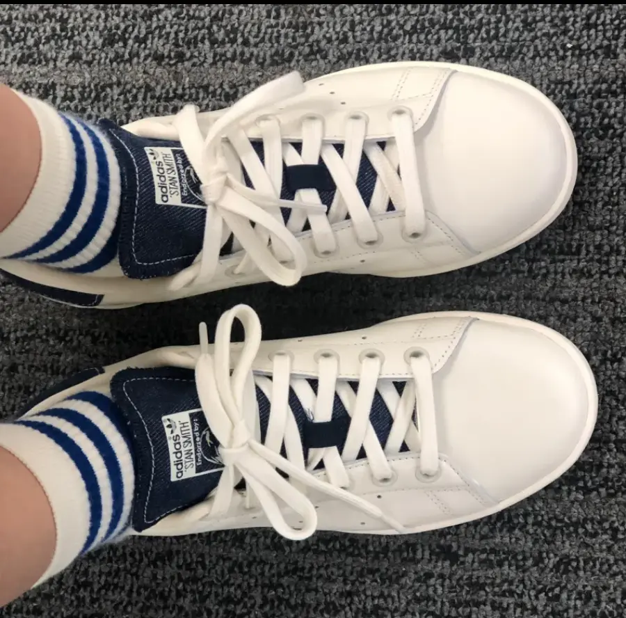 Giày Adidas Stan Smith 'White Denim' FW4424 - Ảnh 6