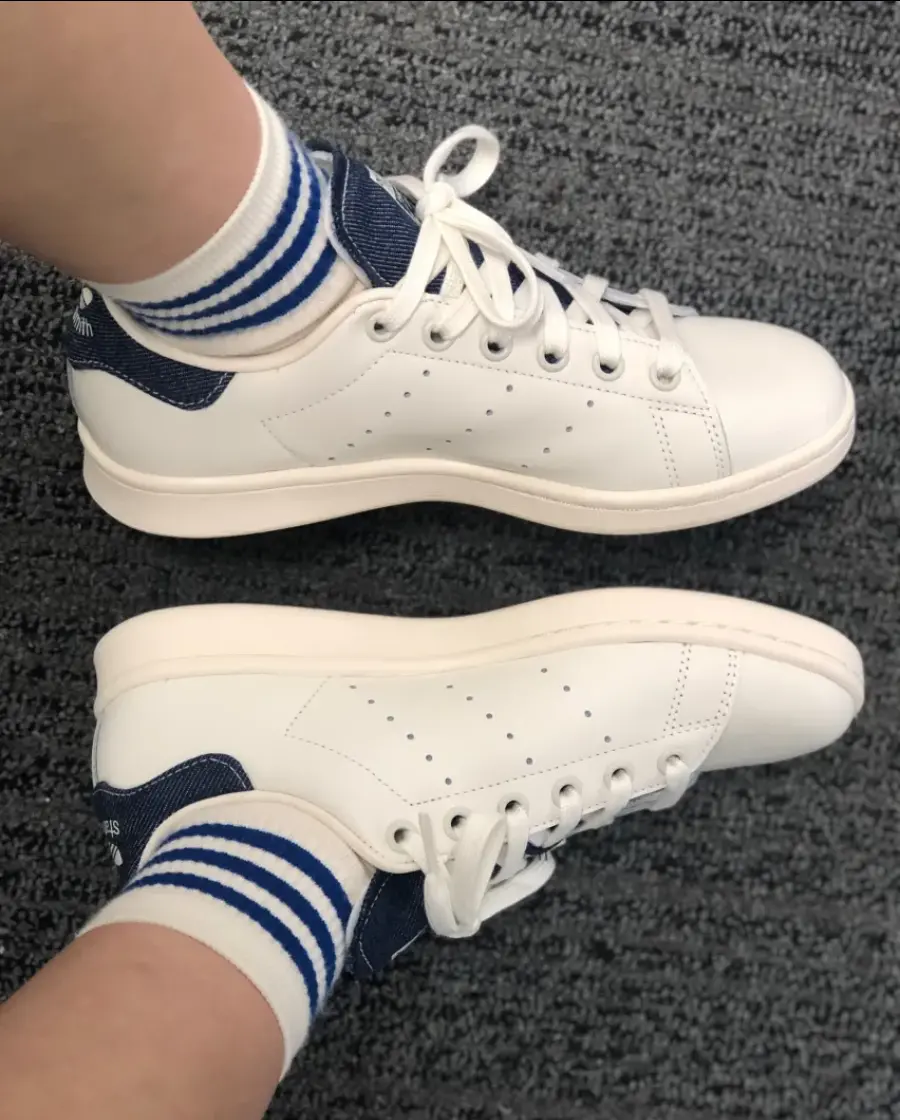 Giày Adidas Stan Smith 'White Denim' FW4424 - Ảnh 7