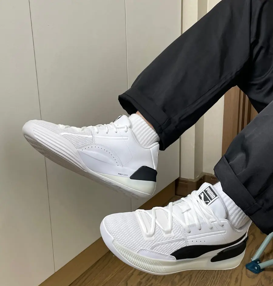 Giày Puma Clyde Hardwood Team 'White Black' 194454-01 - Ảnh 5