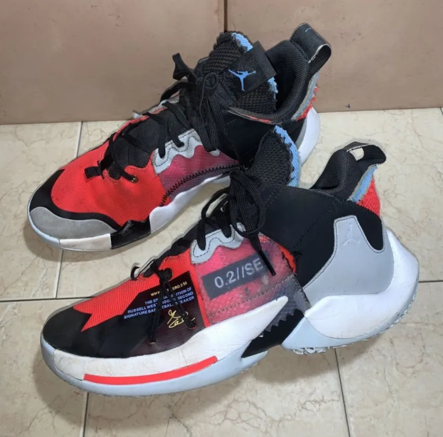 Giày Nike Jordan Why Not Zer0.2 SE GS 'Red Orbit Black' CK0494-600 - Ảnh 4