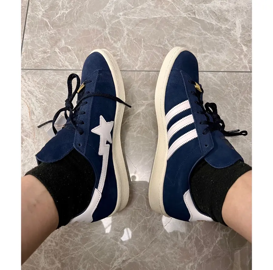 Giày Adidas BAPE x Campus 80s '30th Anniversary - Navy' ID4770 - Ảnh 7