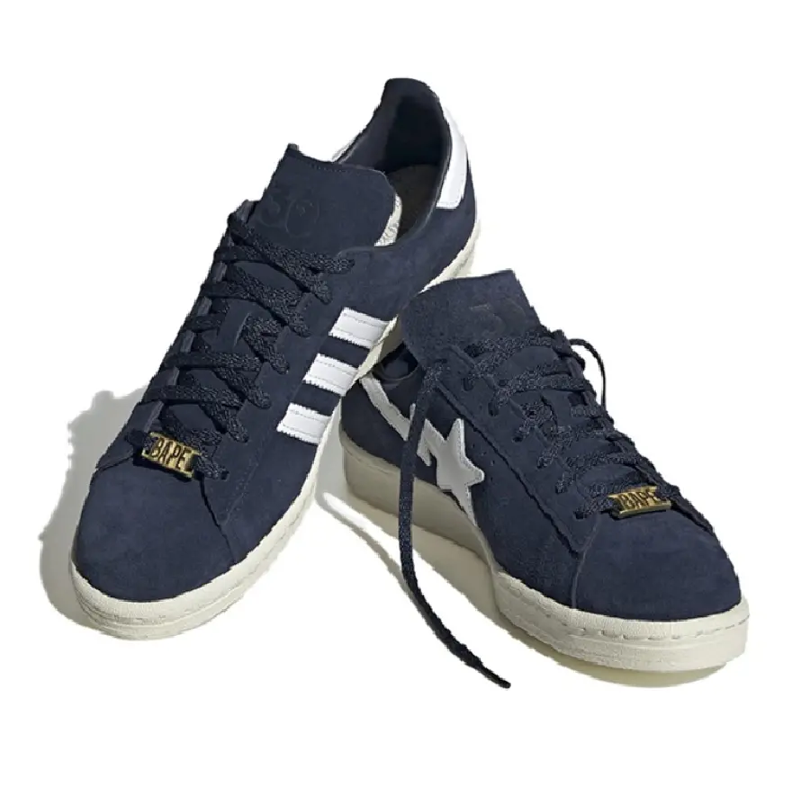 Giày Adidas BAPE x Campus 80s '30th Anniversary - Navy' ID4770 - Ảnh 3