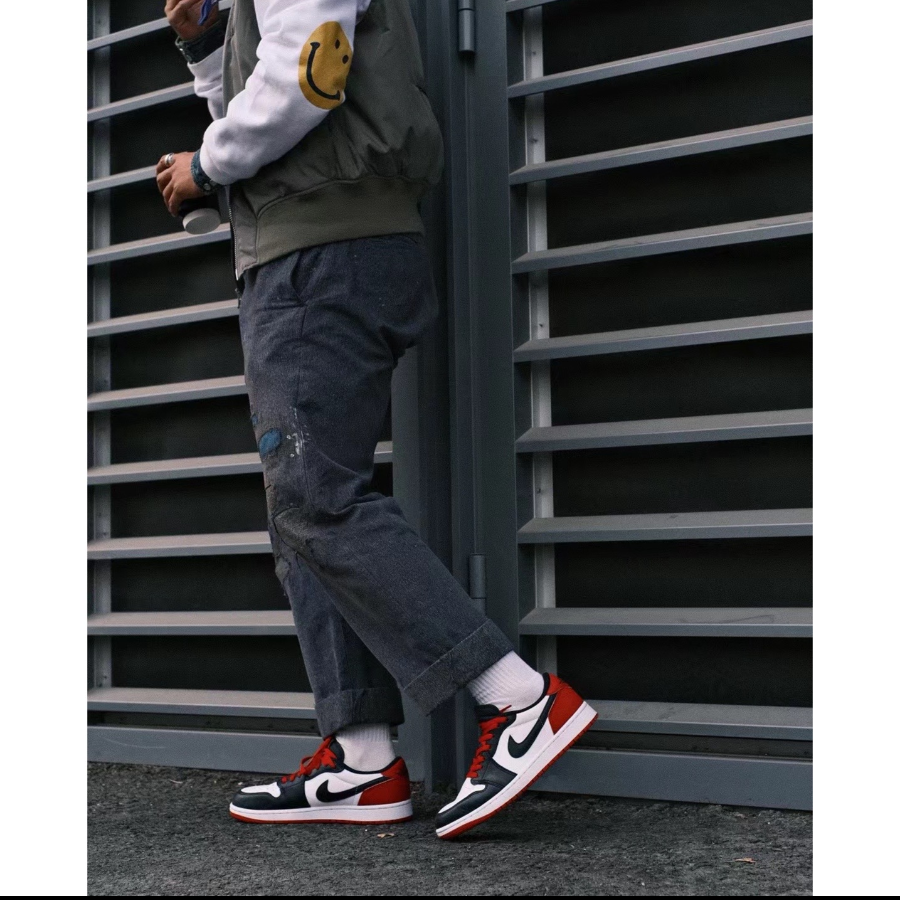 Giày Nike Air Jordan 1 Retro Low OG 'Black Toe' CZ0790-106 - Ảnh 3