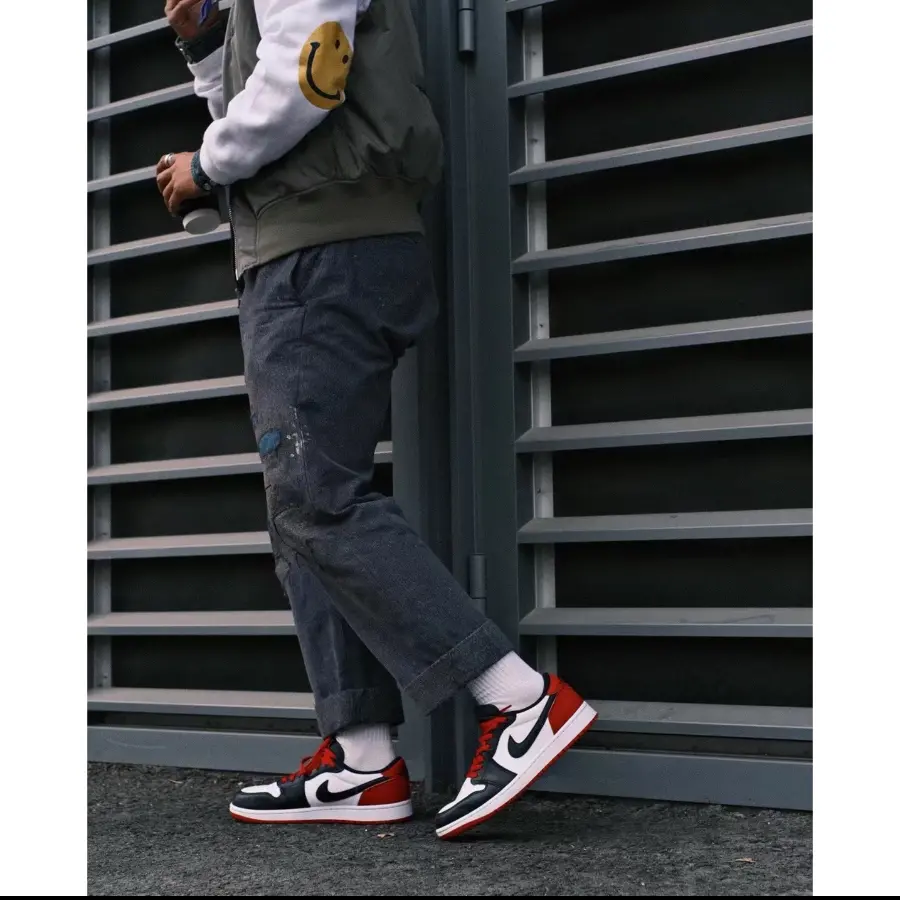 Giày Nike Air Jordan 1 Retro Low OG 'Black Toe' CZ0790-106 - Ảnh 3