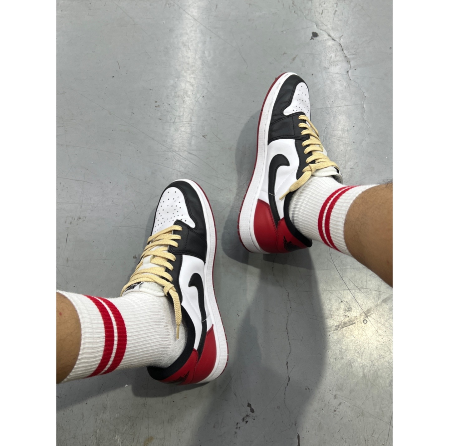 Giày Nike Air Jordan 1 Retro Low OG 'Black Toe' CZ0790-106 - Ảnh 4
