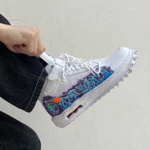 Alternative view of Giày Nike Off-White x Air Force 1 Mid 'Graffiti' DR0500-100