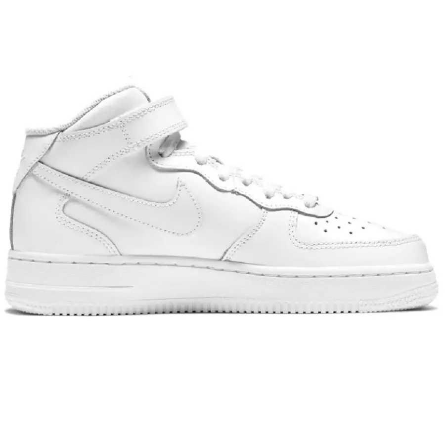 Giày Nike Air Force 1 Mid LE GS 'Triple White' DH2933 111