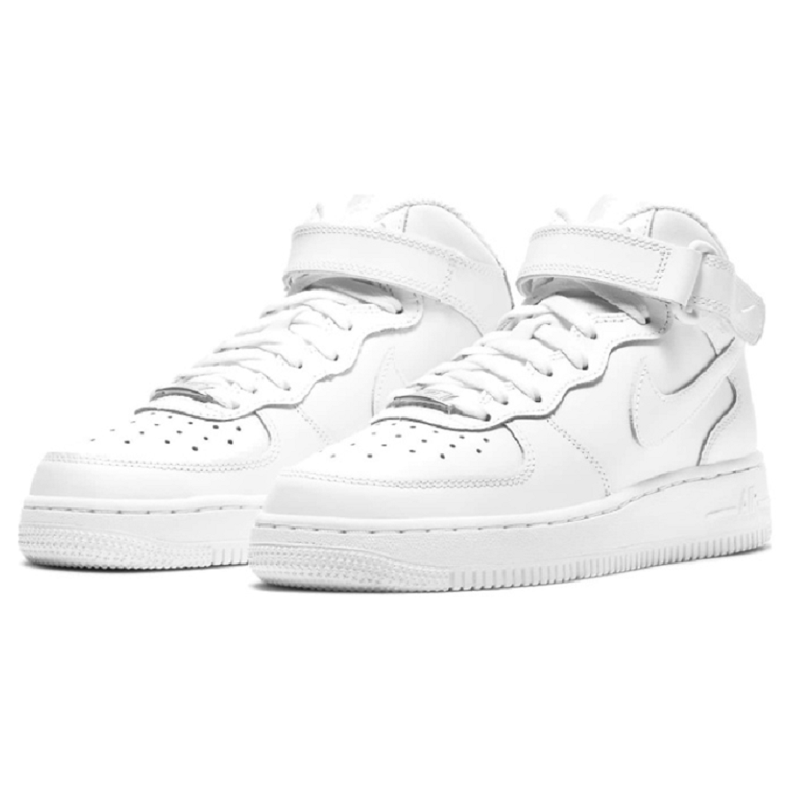Giày Nike Air Force 1 Mid LE GS 'Triple White' DH2933 111 - Ảnh 5