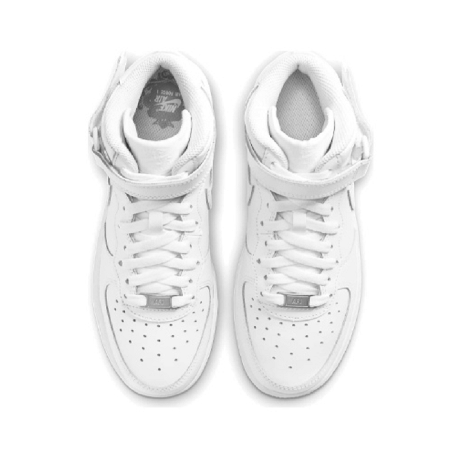 Giày Nike Air Force 1 Mid LE GS 'Triple White' DH2933 111 - Ảnh 4