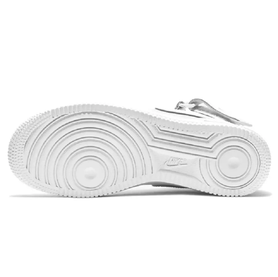 Alternative view of Giày Nike Air Force 1 Mid LE GS 'Triple White' DH2933 111