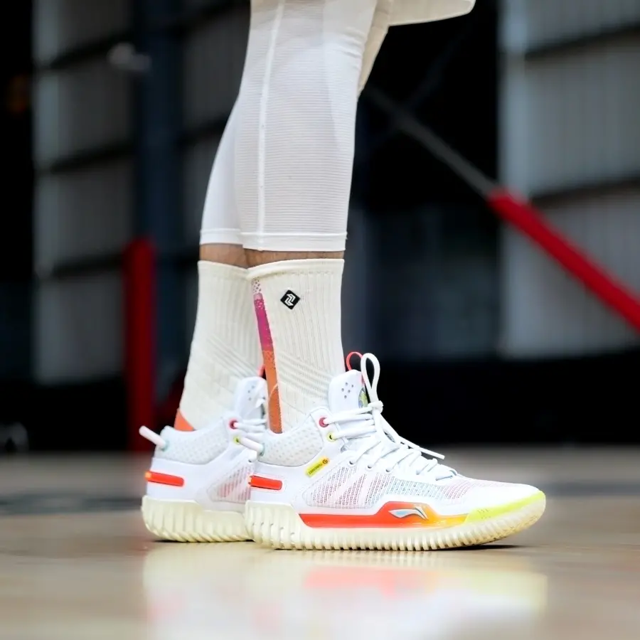 Giày LiNing Wu 3 'White Yellow Red' ABFT005-2 - Ảnh 4